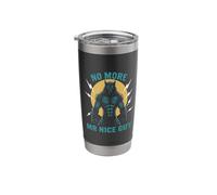No More Mr Nice Guy Funny Alpha Wolf Meme Unhinged Brainrot Stainless Steel Insulated Tumbler