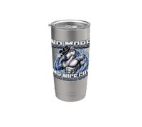 No More Mr Nice Guy Funny Alpha Wolf Meme Unhinged Brainrot Stainless Steel Insulated Tumbler