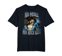 No More Mr Nice Guy Funny Alpha Wolf Meme Unhinged Brainrot T-Shirt, Men's Big and Tall, Black, 6X Tall