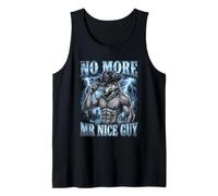No More Mr Nice Guy Funny Alpha Wolf Meme Unhinged Brainrot Tank Top
