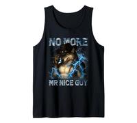 No More Mr Nice Guy Funny Alpha Wolf Meme Unhinged Brainrot Tank Top