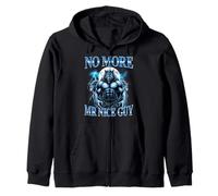No More Mr Nice Guy Funny Alpha Wolf Meme Unhinged Brainrot Zip Hoodie