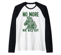 No More Mr Nice Guy Werewolf Monster Retro Alpha Aura Raglan Baseball Tee