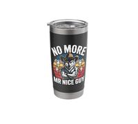No More Mr Nice Guy Wolf Cowboy Western Attitude Stainless Steel Insulated Tumbler
