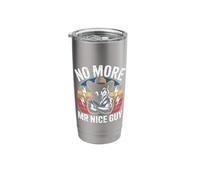 No More Mr Nice Guy Wolf Cowboy Western Attitude Stainless Steel Insulated Tumbler