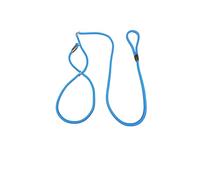 No More Pulling! Anti Pull Lead Field Figure 8 / Halter/Head Collar One Size Fits All Super Soft Braided Nylon Comfortable Make Your Walks More Enjoyable -Instructions Included (Blue)