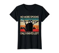 No More Spoons, just Knives. Value Graphic T-Shirt, Women, Black, XL