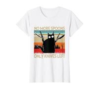 No More Spoons, just Knives. Value Graphic T-Shirt, Women, White, XL
