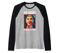 No-More Stolen Sister Red Hand MMIW Awareness America Native Raglan Baseball Tee
