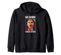No-More Stolen Sister Red Hand MMIW Awareness America Native Zip Hoodie