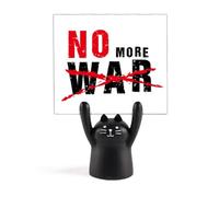 no More war Love peworld Memo Holder Cartoon Black Cat Stand Decoration