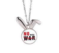 no more war love peworld Rabbit Necklace Pendant Bunny Animal Jewelry Gift
