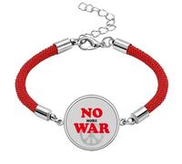 no More war World Love peworld Lucky Red String Bracelet Rope Bracelet Handmade