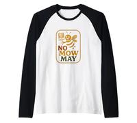 No Mow May Grass to Wildflower Pollinator Awareness Raglan Baseball Tee