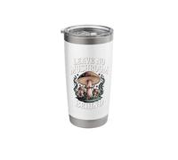 No Mushroom Behind Mycologist Morel Hunter Foraging Stainless Steel Insulated Tumbler