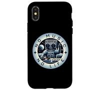 No Music No Life I Love Music Crazy Cosmonaut Case for iPhone X/XS
