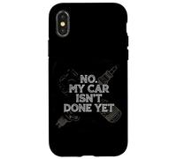 No My Car is Not Done Yet Tshirt Funny Mechanic Auto Retro Case for iPhone X/XS