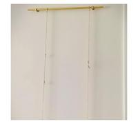 No Nail Gallery Wall Rail Hanging System, Flexible Hanger Wire for Picture Frames with Hooks/Hardware, Cuttable Brass Track Pole(3.8ft)