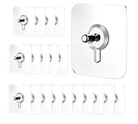 No Nail Wall Hooks - Adhesive Hanging System, 2.36 Inch Mount Support with Strong Grip, Attachment Solution, Damage Free Tool, Space Organization Aid for Home Storage Display Arrangement Routine