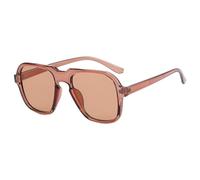 No Name Ltd Champagne Gold Big Square Sunglasses/Oversized Women Celeb Styling / 1950's Retro Vintage Glasses, See Through Lightly Tinted Sunglasses UK Trending Eyewear 2025