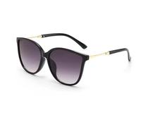 No Name Ltd Feminine Elegant Luxury Sunglasses Gradient Black Cateye Sunglasses Marilyn Oversized Designer 1950's Cat Eye Celeb Retro Vintage Gold Detail Oversize Frame Lightly Tinted