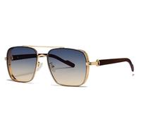 No Name Ltd Gradient Yellow Tint Sunglasses for Men Women, Gold Rim Frameless Celeb Rapper Stylish Trendy sSmoke Lens Eyewear, New for 2026 UK