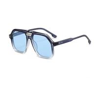 No Name Ltd Hex Oversized Sunglasses Lightly Tinted Blue Lens Celeb Style See ThroughTranslucent Frame, Lightweight, for Womens Man Retro 90s Vintage UK