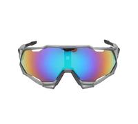 No Name Ltd Road Bike Cylce Glasses Single Lens Full Face Visor Futuristic Reflective Mirrored Cycling Sunglasses Wrap Around Sporty All Sport Goggles for Man Woman Boys Girls (Gunmetal)