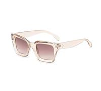No Name Ltd Womens Champagne Gold Square Cateeye Butterfly Bold Glamorous Designer Style Sunglasses 1950's Retro Graident Tan Teal Brown Lens Rectangular Cat Eye Glasses