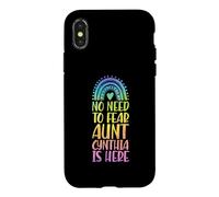 No Need To Fear Aunt Cynthia Is Here First Name Rainbow Case for iPhone X/XS