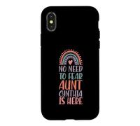 No Need To Fear Aunt Cynthia Is Here First Name Rainbow Case for iPhone X/XS