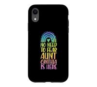 No Need To Fear Aunt Cynthia Is Here First Name Rainbow Case for iPhone XR