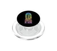 No Need To Fear Aunt Cynthia Is Here First Name Rainbow PopSockets PopGrip for MagSafe
