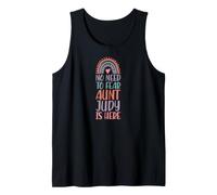 No Need to Fear Aunt Judy is Here First Name Rainbow Auntie Tank Top