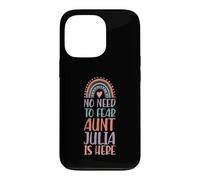No Need To Fear Aunt Julia Is Here First Name Rainbow Auntie Case for iPhone 13 Pro