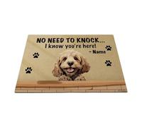 No Need To Knock I Know You Are Here Cockapoo Dog 40X60Cm Doormat Funny Bathroom Rug Washable Bath Mat Welcome Mat For Shower Hallway Kitchen
