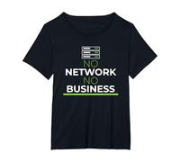 No Network No Business Network Administrator T-Shirt, Women's Plus, Black, 5X