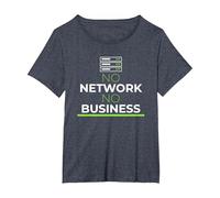 No Network No Business Network Administrator T-Shirt, Women's Plus, Heather Blue, 5X