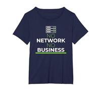 No Network No Business Network Administrator T-Shirt, Women's Plus, Navy Blue, 6X