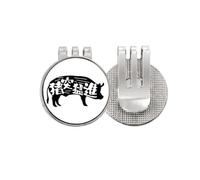 no/no Abrupt Action Language Pig Animal Golf Ball Marker Hat Cap Clip Enamel Magnetic