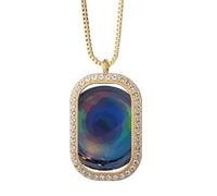 no/no Abyss Hollow Planet Gloomy Necklace Pendant Diamond Crystal Golden Jewelry