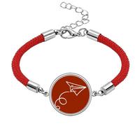 no/no Aircraft Paper Abandonment Trajectory Lucky Red String Bracelet Rope Bracelet Handmade