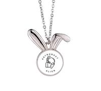 no/no Alien Biological Astronaut Conversion Rabbit Necklace Pendant Bunny Animal Jewelry Gift