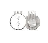 no/no Alien Pattern Geometry Universe Golf Ball Marker Hat Cap Clip Enamel Magnetic