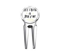 no/no All I Need Is You And Me Quote Golf Divot Tool Golf Ball Marker Repair Tool