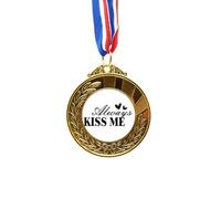 no/no Always Kiss Me Quote Art Deco Fashion Gold Award Winner Medal First Place Ribbon