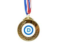 no/no ameemblem democratic party blue Gold Award Winner Medal First Place Ribbon