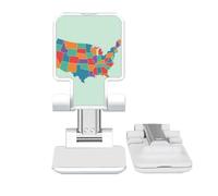 no/no amemap states pattern Adjustable Cell Phone Stand Desk Foldable