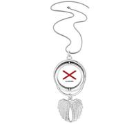 no/no American State Flag Contour Alabama Pendant Angel Wings Rotating Necklace Jewelry