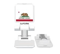 no/no American State Flag Contour California Adjustable Cell Phone Stand Desk Foldable